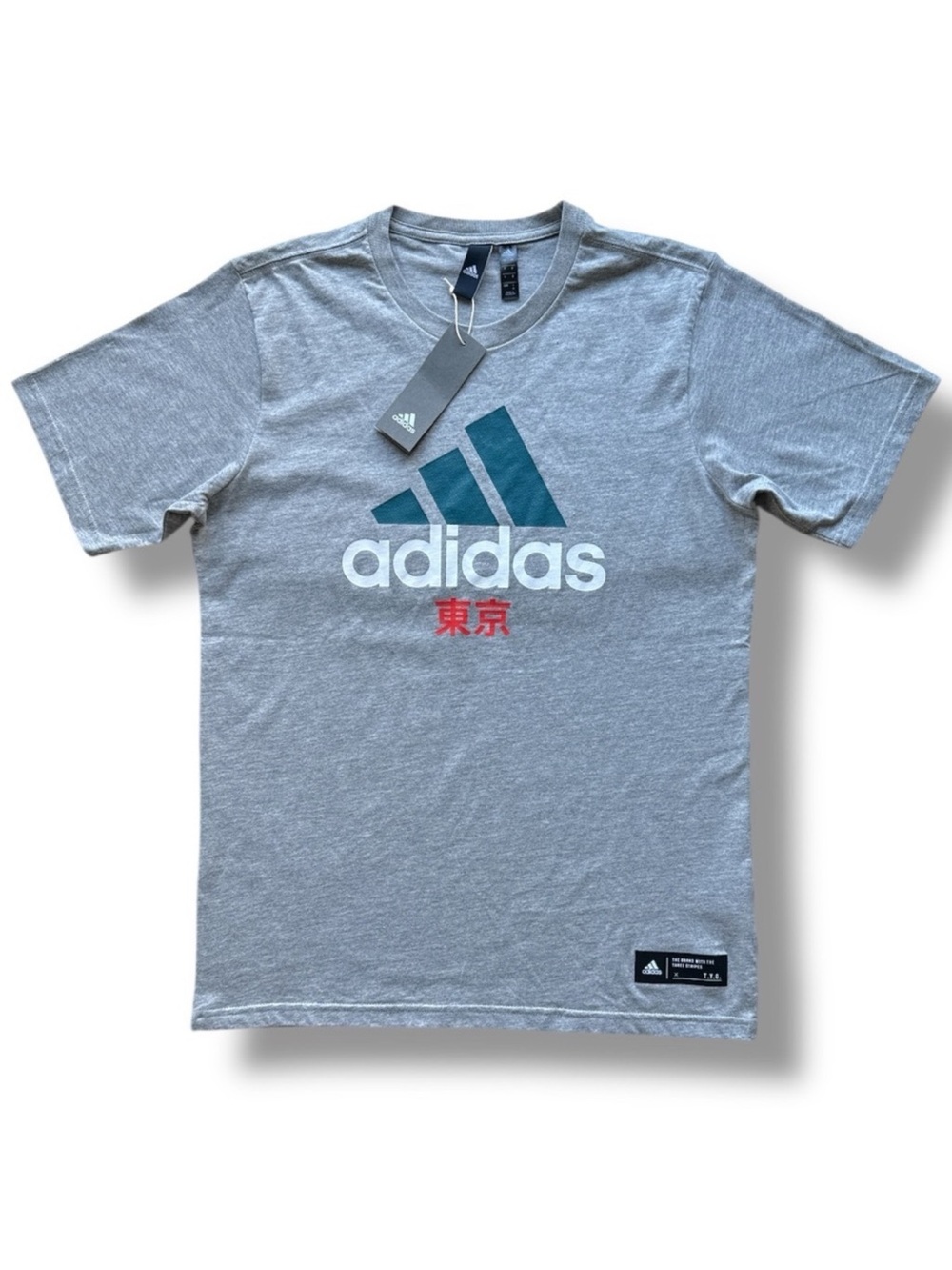 NWT Adidas Tokyo Grey Short Sleeve Tee Rare Find!